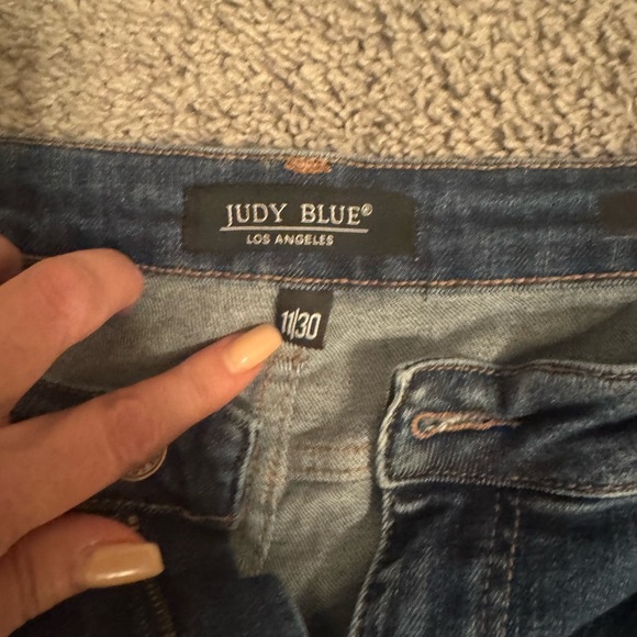 Judy Blue dark crop Wide Leg Jeans size 11 STRETCH - Picture 5 of 5